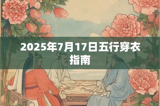 2025年7月17日五行穿衣指南