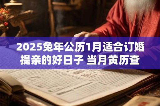 2025兔年公历1月适合订婚提亲的好日子 当月黄历查询