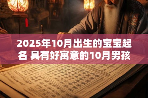 2025年10月出生的宝宝起名 具有好寓意的10月男孩名字