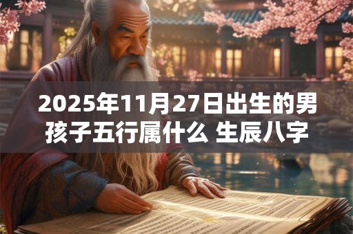 2025年11月27日出生的男孩子五行属什么 生辰八字取名