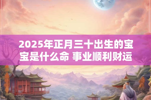 2025年正月三十出生的宝宝是什么命 事业顺利财运丰富