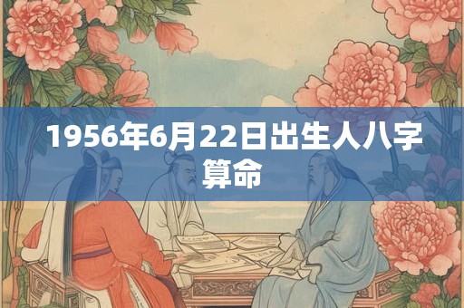 1956年6月22日出生人八字算命