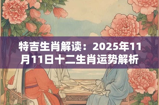 特吉生肖解读：2025年11月11日十二生肖运势解析