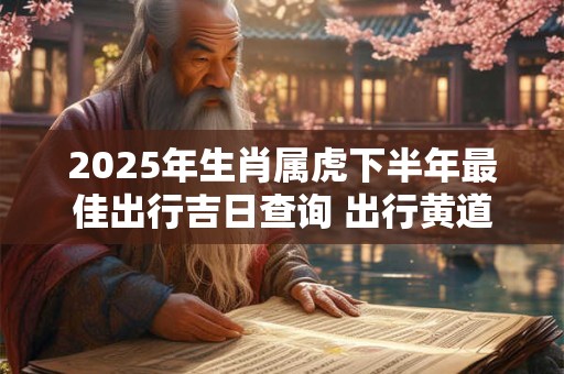 详细阅读:2025年生肖属虎下半年最佳出行吉日查询 出行黄道日查询 2025年生肖属虎下半年最佳出行吉日查询 出行黄道日查询