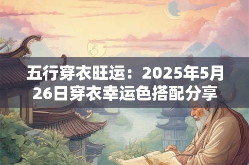 五行穿衣旺运：2025年5月26日穿衣幸运色搭配分享