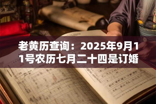 老黄历查询：2025年9月11号农历七月二十四是订婚吉日吗