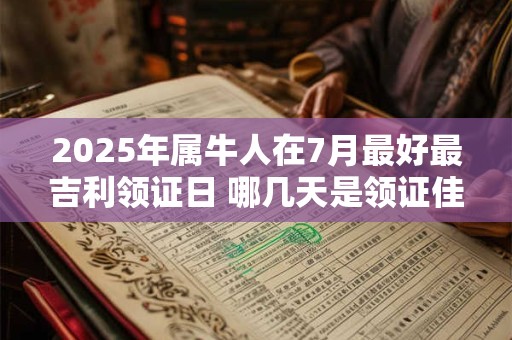 2025年属牛人在7月最好最吉利领证日 哪几天是领证佳日