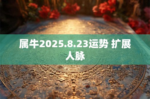 属牛2025.8.23运势 扩展人脉