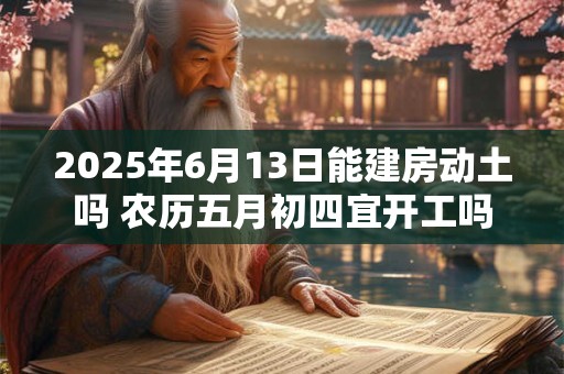 2025年6月13日能建房动土吗 农历五月初四宜开工吗