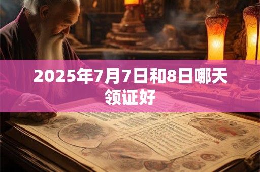 2025年7月7日和8日哪天领证好