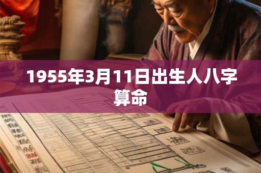 1955年3月11日出生人八字算命