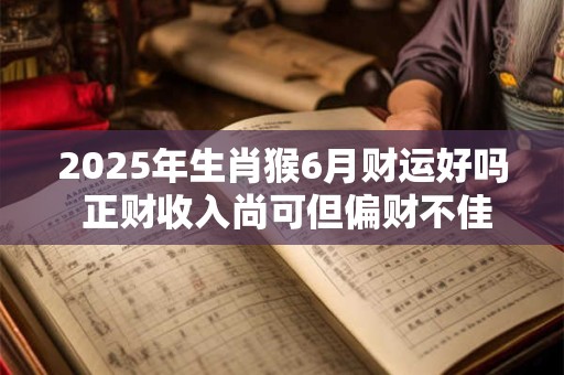 2025年生肖猴6月财运好吗 正财收入尚可但偏财不佳