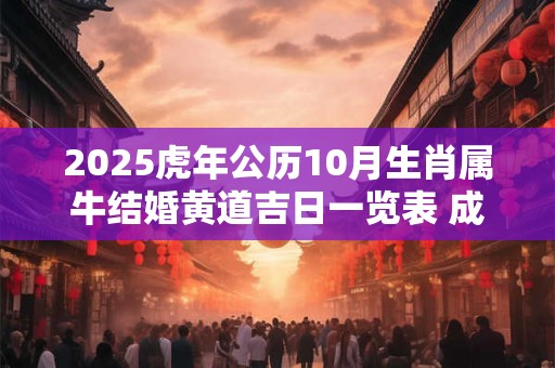 2025虎年公历10月生肖属牛结婚黄道吉日一览表 成亲好时机