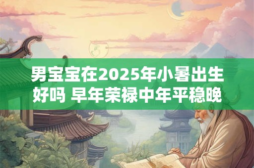 男宝宝在2025年小暑出生好吗 早年荣禄中年平稳晚年享福
