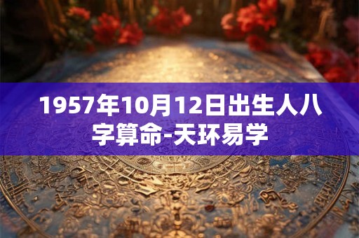 1957年10月12日出生人八字算命-天环易学