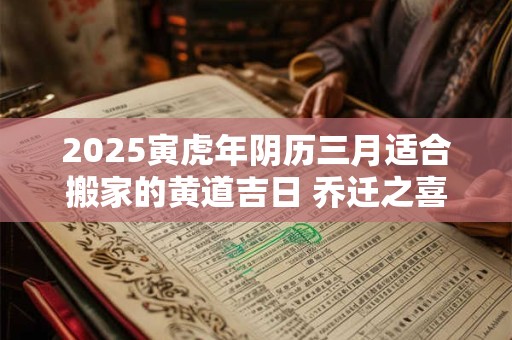 2025寅虎年阴历三月适合搬家的黄道吉日 乔迁之喜应讲究什么