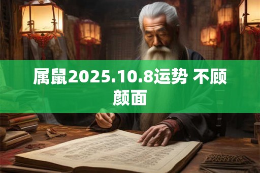 属鼠2025.10.8运势 不顾颜面