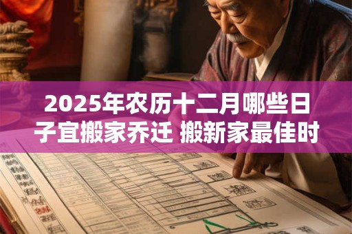 2025年农历十二月哪些日子宜搬家乔迁 搬新家最佳时机