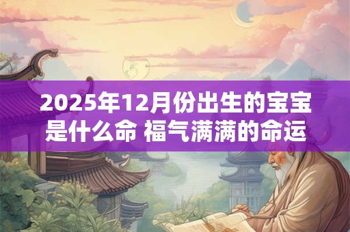 2025年12月份出生的宝宝是什么命 福气满满的命运