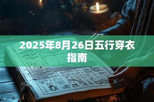 2025年8月26日五行穿衣指南