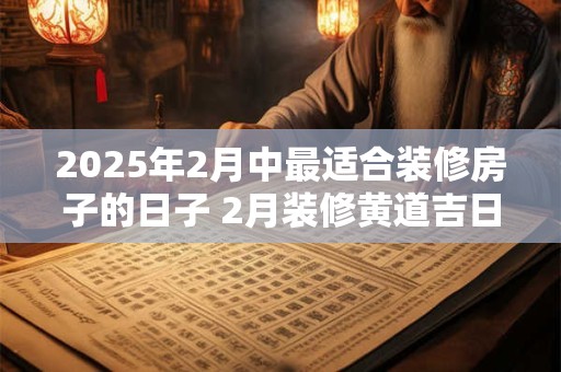 2025年2月中最适合装修房子的日子 2月装修黄道吉日