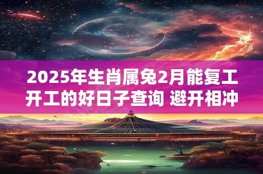 2025年生肖属兔2月能复工开工的好日子查询 避开相冲生肖