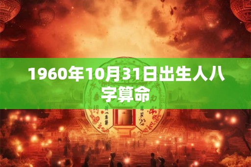 1960年10月31日出生人八字算命