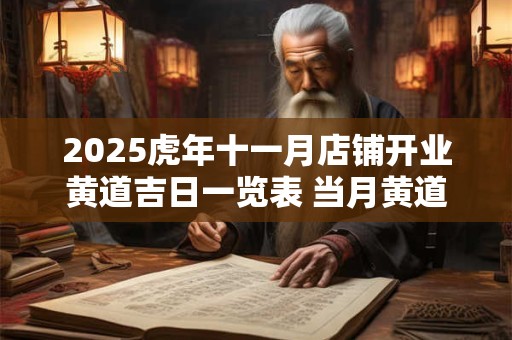 2025虎年十一月店铺开业黄道吉日一览表 当月黄道吉日一览