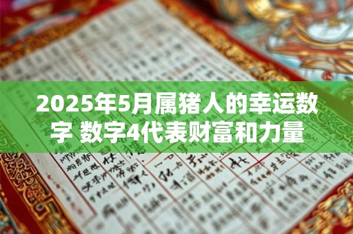 2025年5月属猪人的幸运数字 数字4代表财富和力量