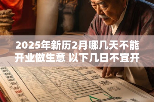 2025年新历2月哪几天不能开业做生意 以下几日不宜开店