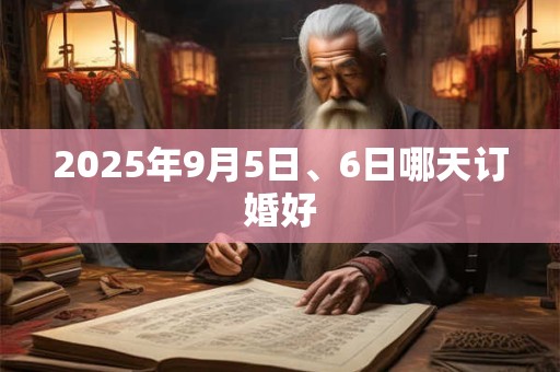 2025年9月5日、6日哪天订婚好
