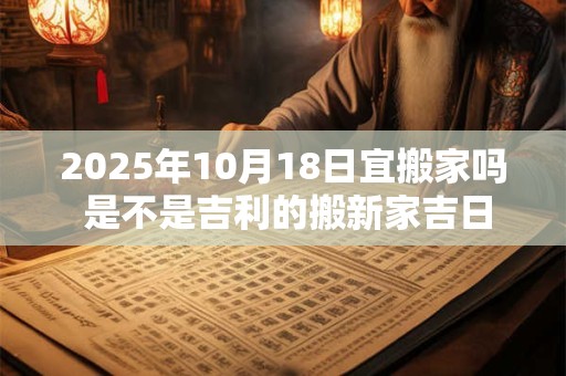 2025年10月18日宜搬家吗 是不是吉利的搬新家吉日