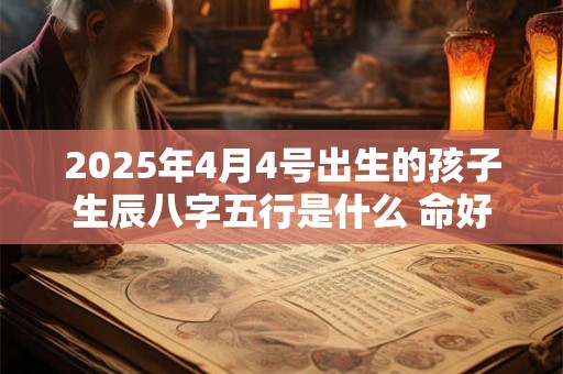 2025年4月4号出生的孩子生辰八字五行是什么 命好不好