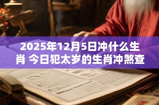2025年12月5日冲什么生肖 今日犯太岁的生肖冲煞查询：