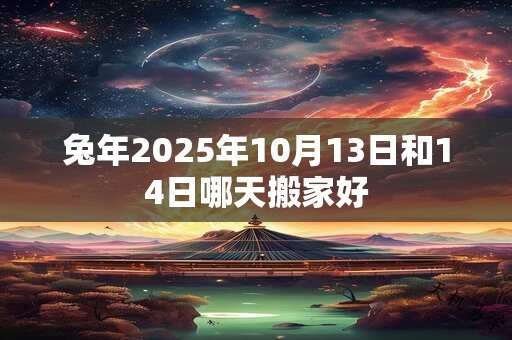 兔年2025年10月13日和14日哪天搬家好