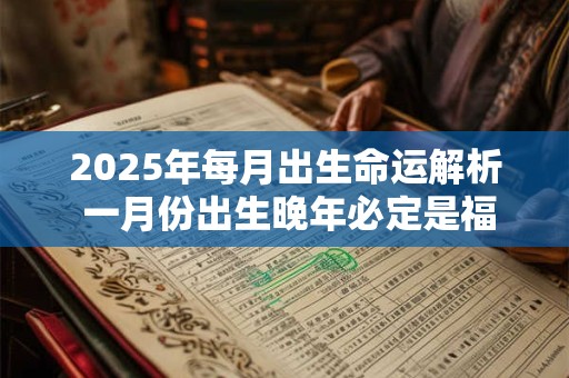 2025年每月出生命运解析 一月份出生晚年必定是福寿双全