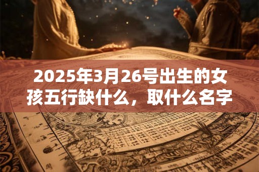 2025年3月26号出生的女孩五行缺什么，取什么名字好
