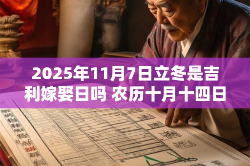 2025年11月7日立冬是吉利嫁娶日吗 农历十月十四日子如何