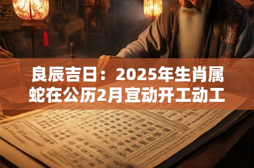 良辰吉日：2025年生肖属蛇在公历2月宜动开工动工吉利好日子