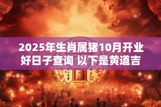 2025年生肖属猪10月开业好日子查询 以下是黄道吉日