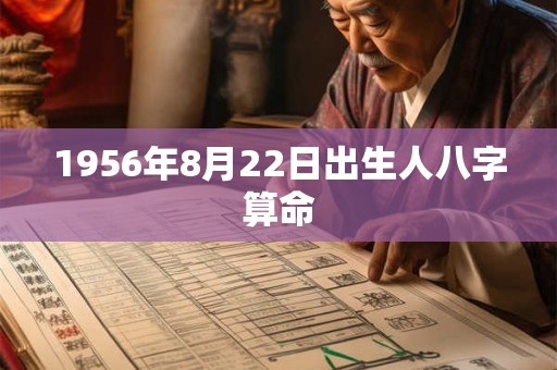 1956年8月22日出生人八字算命 1956年8月22日出生人八字算命