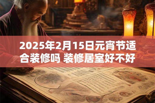 2025年2月15日元宵节适合装修吗 装修居室好不好