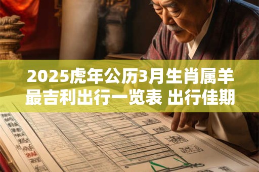 2025虎年公历3月生肖属羊最吉利出行一览表 出行佳期