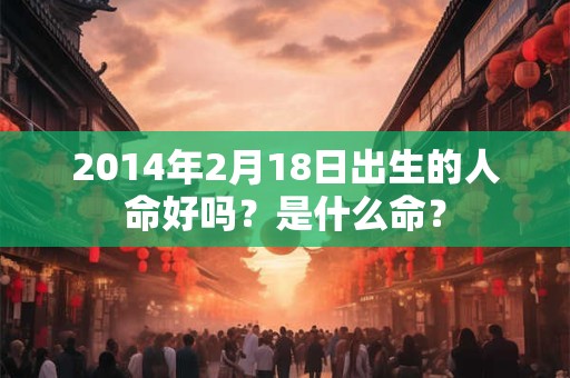 2014年2月18日出生的人命好吗？是什么命？