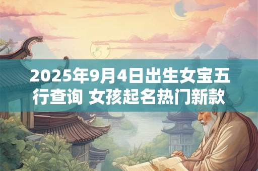 2025年9月4日出生女宝五行查询 女孩起名热门新款