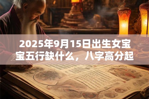 2025年9月15日出生女宝宝五行缺什么，八字高分起名字