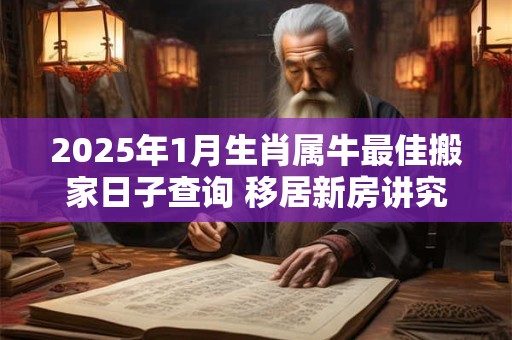 2025年1月生肖属牛最佳搬家日子查询 移居新房讲究