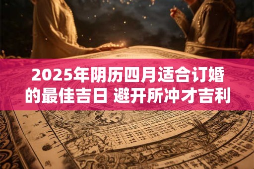 2025年阴历四月适合订婚的最佳吉日 避开所冲才吉利