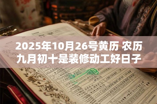 2025年10月26号黄历 农历九月初十是装修动工好日子吗