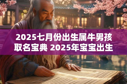 2025七月份出生属牛男孩取名宝典 2025年宝宝出生宜用字